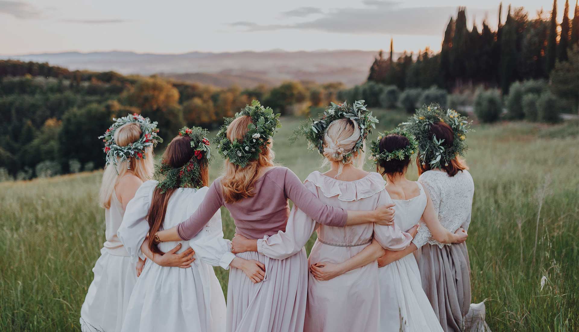 happy bridesmaids